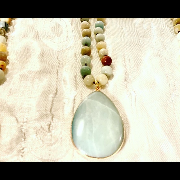 Set of 3 Amazonite Beads and Pendant Malas - Picture 4 of 5